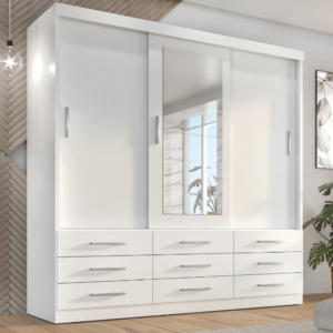 Guarda Roupa Capri 3 Portas C/ Espelho