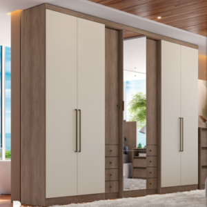 Guarda Roupa Sydnei Glass C/ Espelho