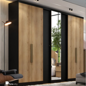 Guarda Roupa Milão Glass C/ Espelho