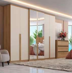 Guarda Roupa Carolina Glass C/ Espelho