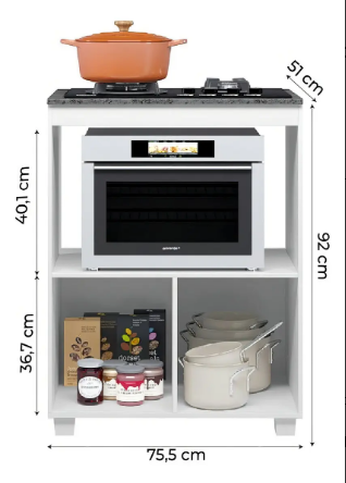 Balcão Cooktop Parma 4B / 5B - Imagem 2