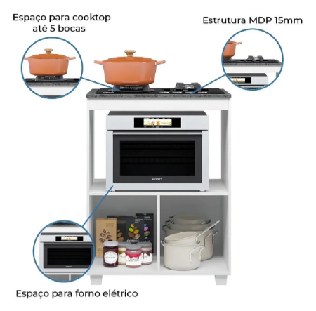 Balcão Cooktop Parma 4B / 5B - Imagem 3