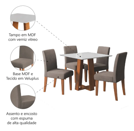 Mesa de Jantar Celta 4C - Imagem 3