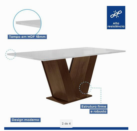 Mesa de Jantar Boston 6C - Imagem 3