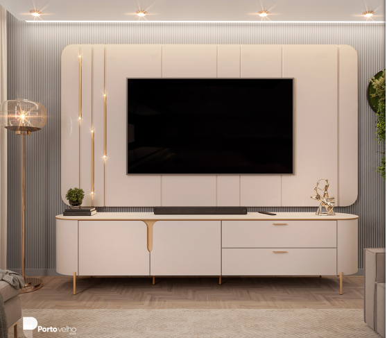 Conjunto Rack e Painel Danúbio 75º
