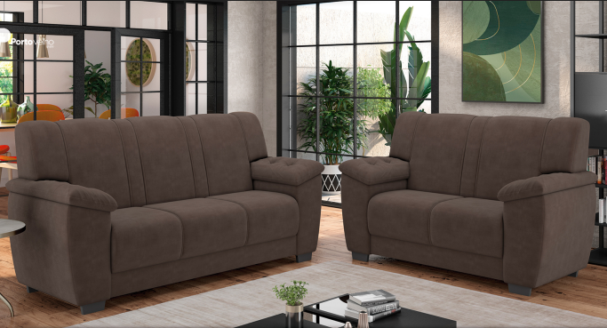 Conjunto Sofá 2 e 3 Lugares Cecilia