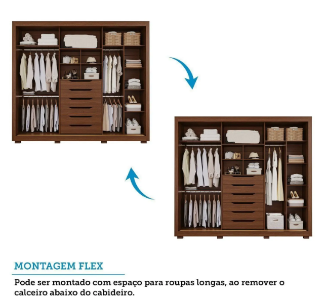 Guarda Roupa Sorrento C/ Espelho - Imagem 5